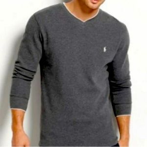 Men’s Polo V-Neck Thermal Top